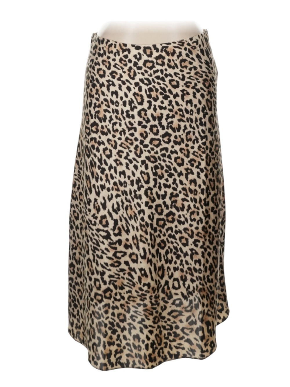 J. Crew Leopard Print A-Line Midi Skirt Size XL Tan Black Slip Pull On 90s NWT